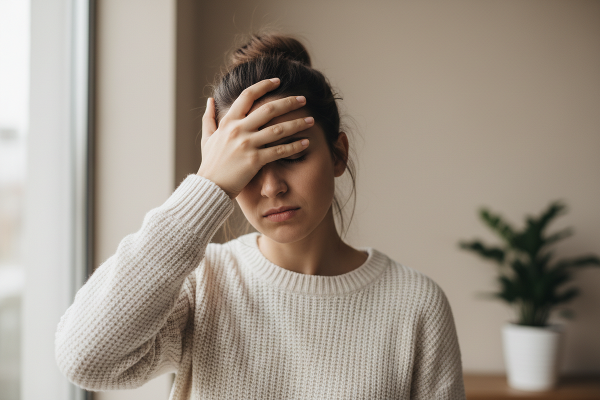 frustrated face palm woman